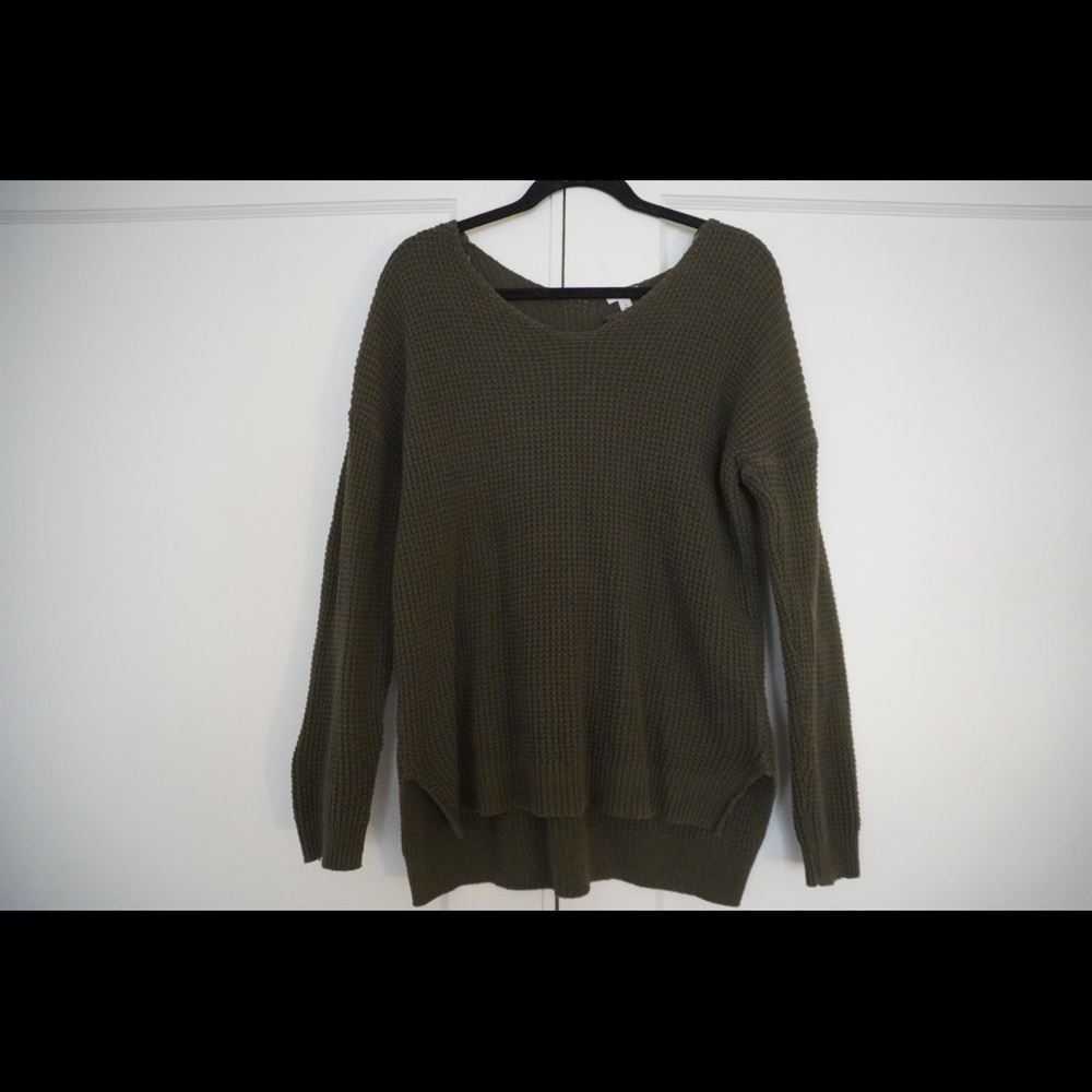 BP Olive Green V-neck Sweater